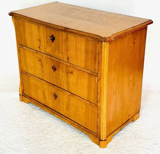 Biedermeier-Kommode, Rüster, Brandenburg, um 1860, Ansicht 1