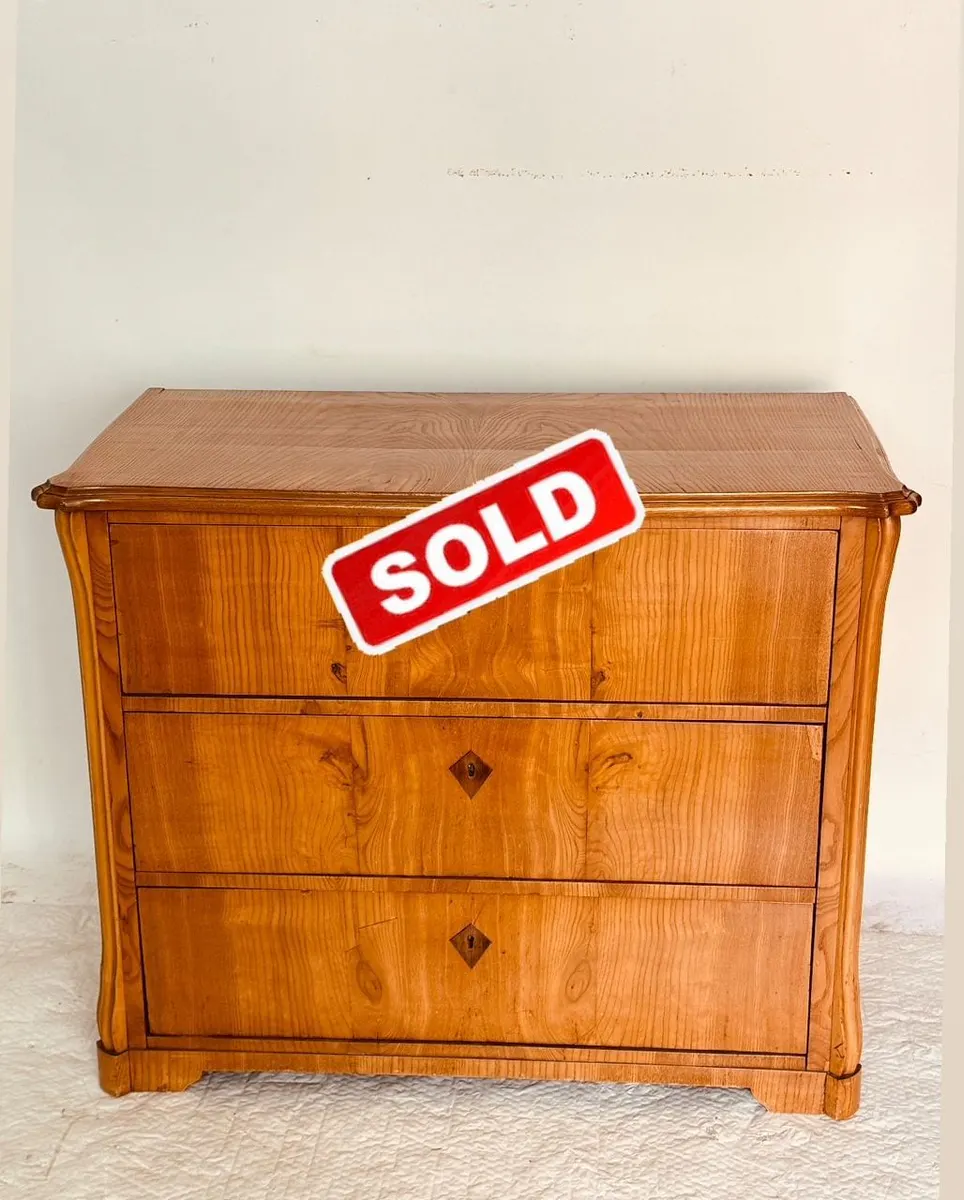 Biedermeier-Kommode, Rüster, Brandenburg, um 1860, Ansicht 3