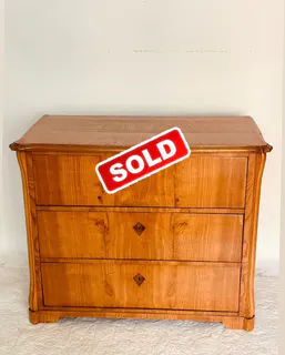 Biedermeier-Kommode, Rüster, Brandenburg, um 1860, Ansicht 3