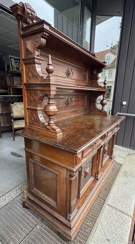 Anrichte bzw. Buffet, Eiche, Gründerzeit um 1890, Ansicht 3