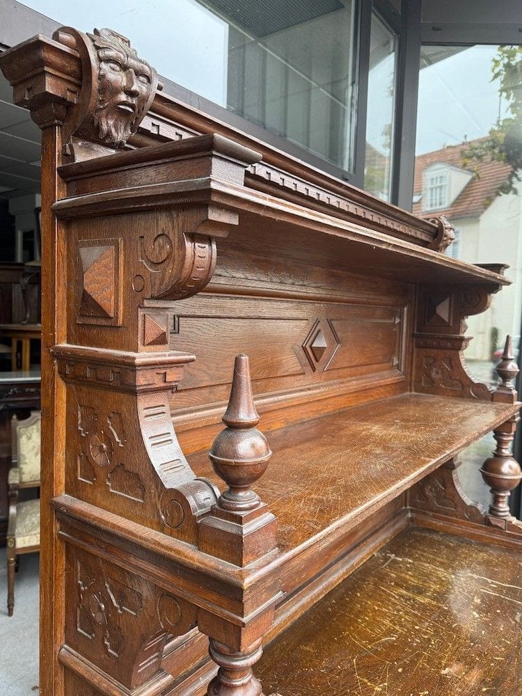Anrichte bzw. Buffet, Eiche, Gründerzeit um 1890, Ansicht 5