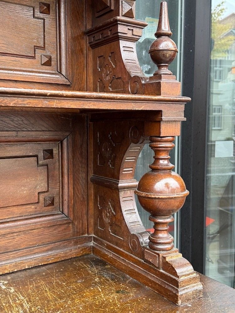 Anrichte bzw. Buffet, Eiche, Gründerzeit um 1890, Ansicht 8