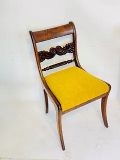 Biedermeier-Sitzgruppe, Tisch mit vier Stühlen, Mahagoni, Norddeutschland, um 1820, Ansicht 5