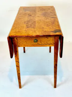 Biedermeier-Klapptisch, Arbeitstisch, Birke, Berlin um 1815, restauriert, Ansicht 8