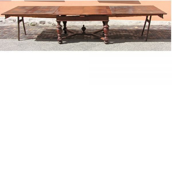 Großer Gründerzeit-Ausziehtisch, Eiche, um 1880, Ansicht 3