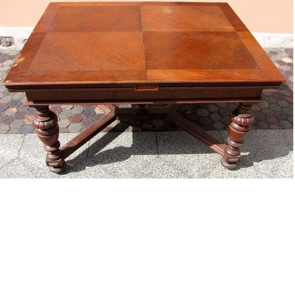 Großer Gründerzeit-Ausziehtisch, Eiche, um 1880, Ansicht 4