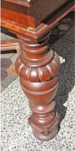 Großer Gründerzeit-Ausziehtisch, Eiche, um 1880, Ansicht 5