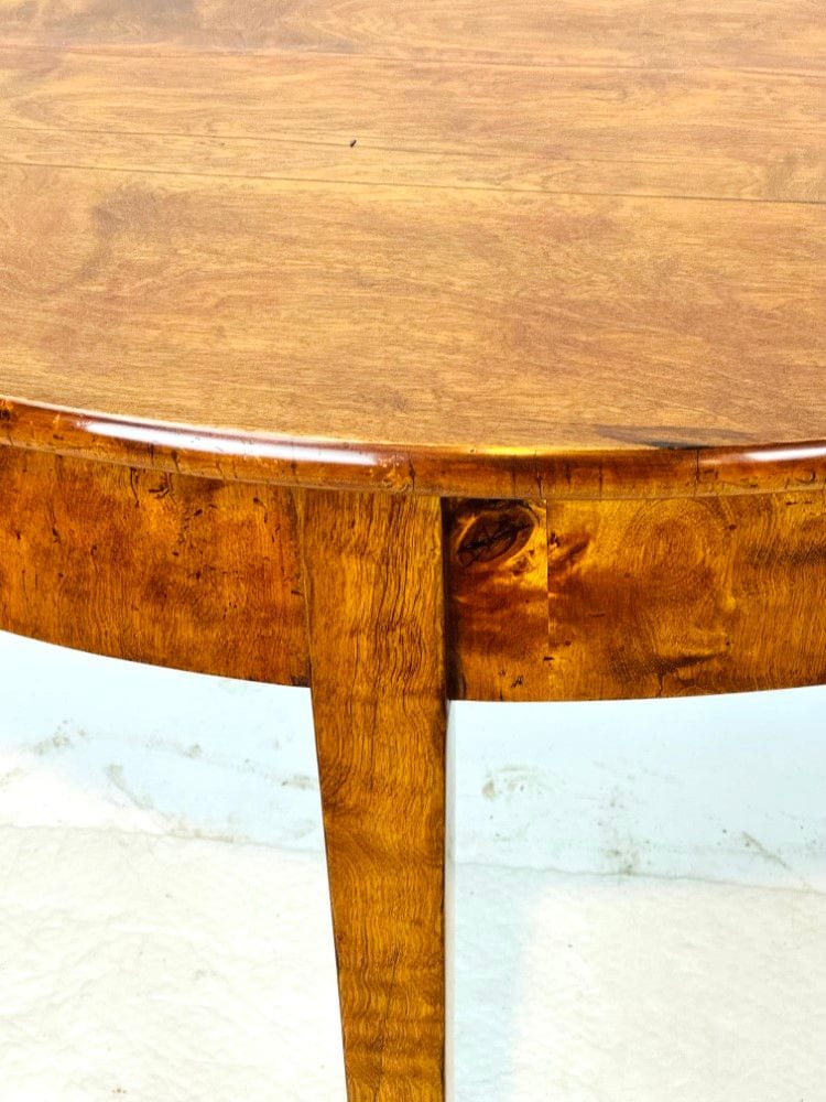 Großer Biedermeier-Demi-Lune-Konsoltisch, Birke, Berlin um 1820, Ansicht 3