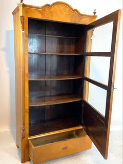 Louis-Philippe-Vitrine, Bücherschrank, Kirschbaum, um 1860, Ansicht 5