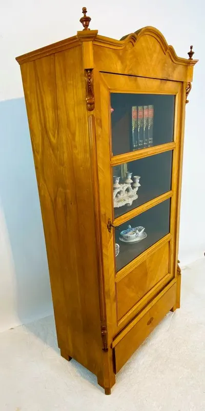 Louis-Philippe-Vitrine, Bücherschrank, Kirschbaum, um 1860, Ansicht 6