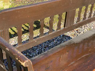 Biedermeier-Truhenbank, Kiefer, mit originaler Farbfassung, 19. Jh., Ansicht 4