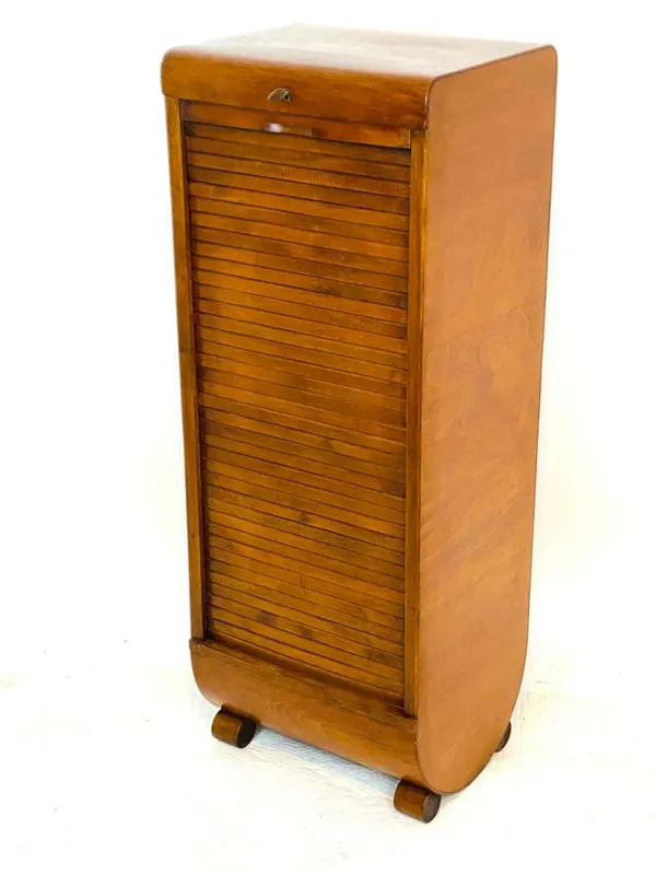Rollladenschrank, Aktenschrank, Eiche, 50er Jahre