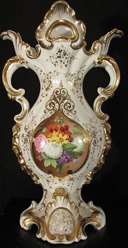 Biedermeier-Vase, Porzellan, Schumann Berlin, mit Widmung von 1854, Ansicht 2