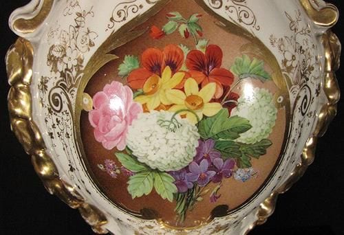 Biedermeier-Vase, Porzellan, Schumann Berlin, mit Widmung von 1854, Ansicht 4