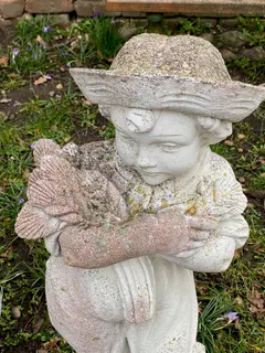 Drei Gartenfiguren, Putti als Jahreszeiten, Steinguss, Frankreich, 20. Jh., Ansicht 6