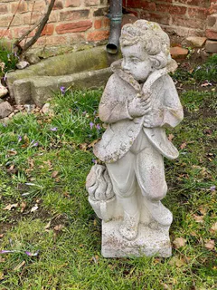 Drei Gartenfiguren, Putti als Jahreszeiten, Steinguss, Frankreich, 20. Jh., Ansicht 7