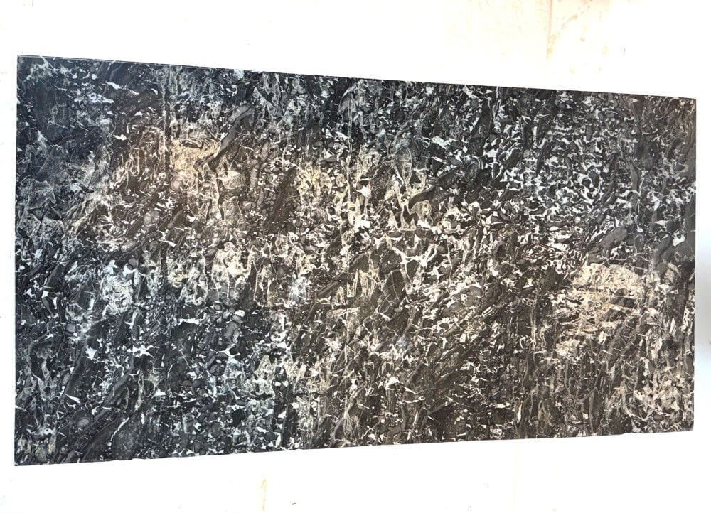 Empire-Konsole, Mahagoni, vergoldete Karyatiden, Marmorplatte, Frankreich, 19. Jh., Ansicht 7