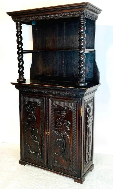 Barocker Kannenstock, Hochbord mit offenem Aufsatz, Mischholz, Frankreich, Ende 18. Jh.
