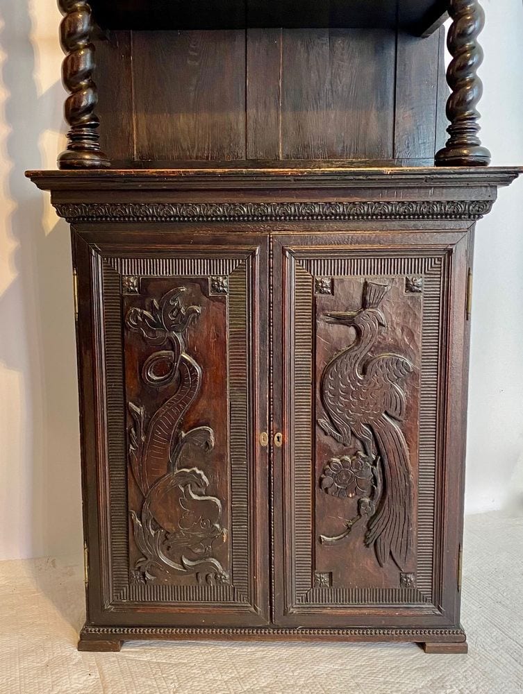 Barocker Kannenstock, Hochbord mit offenem Aufsatz, Mischholz, Frankreich, Ende 18. Jh., Ansicht 4