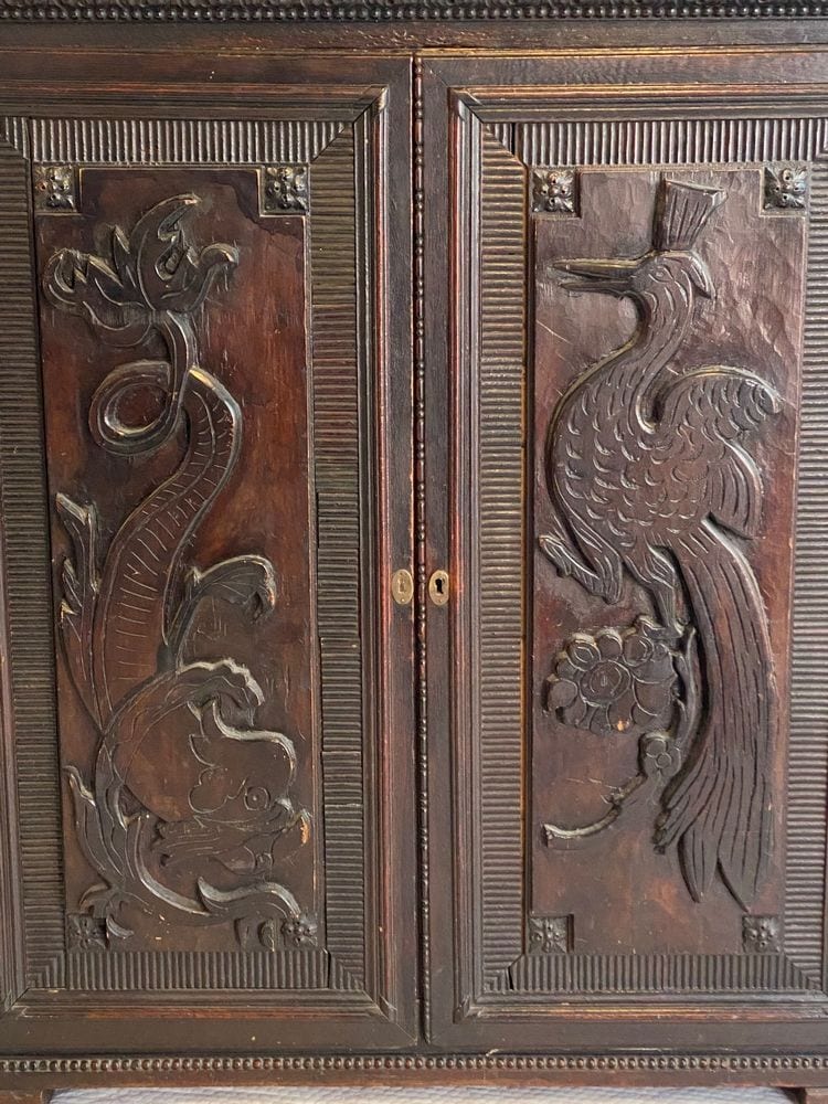 Barocker Kannenstock, Hochbord mit offenem Aufsatz, Mischholz, Frankreich, Ende 18. Jh., Ansicht 5