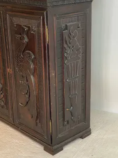 Barocker Kannenstock, Hochbord mit offenem Aufsatz, Mischholz, Frankreich, Ende 18. Jh., Ansicht 6