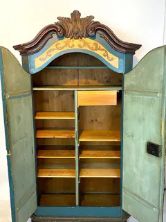 Gefasster Bauernschrank, Barock, Süddeutschland, 18. Jh., Ansicht 11