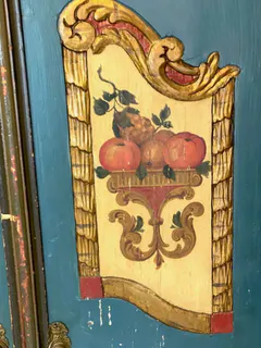 Gefasster Bauernschrank, Barock, Süddeutschland, 18. Jh., Ansicht 3