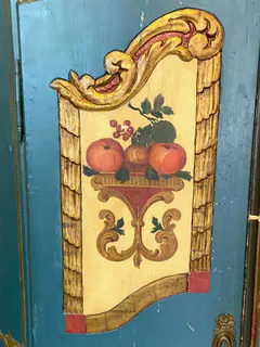 Gefasster Bauernschrank, Barock, Süddeutschland, 18. Jh., Ansicht 4