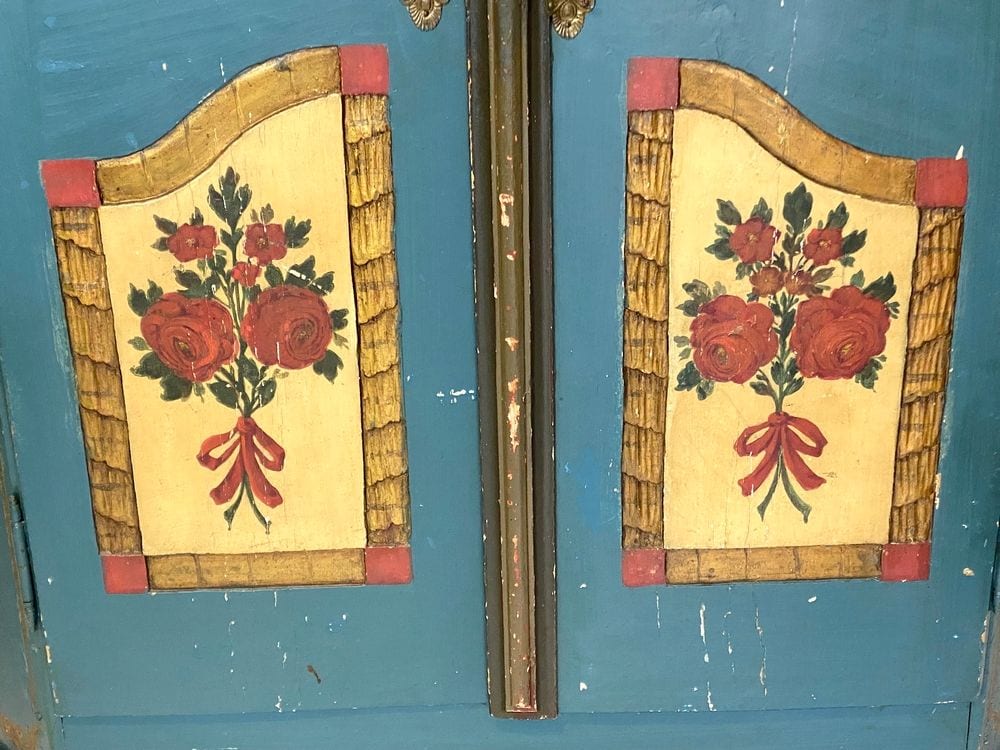Gefasster Bauernschrank, Barock, Süddeutschland, 18. Jh., Ansicht 5