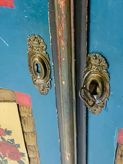Gefasster Bauernschrank, Barock, Süddeutschland, 18. Jh., Ansicht 6