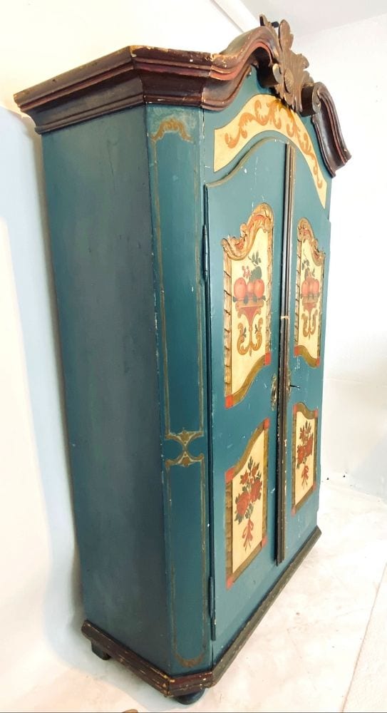 Gefasster Bauernschrank, Barock, Süddeutschland, 18. Jh., Ansicht 7