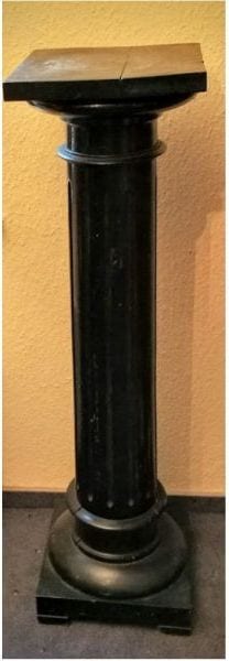 Blumensäule der Gründerzeit, schwarz poliert, um 1880, Ansicht 2