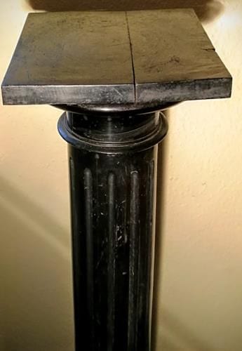 Blumensäule der Gründerzeit, schwarz poliert, um 1880, Ansicht 3
