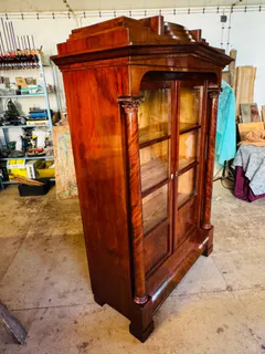 Biedermeier-Vitrine, Bücherschrank, Mahagoni, Berlin um 1820, Ansicht 6