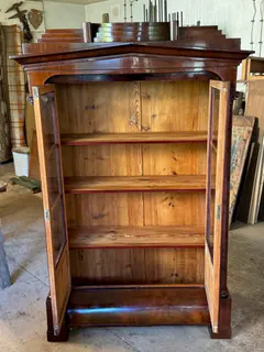 Biedermeier-Vitrine, Bücherschrank, Mahagoni, Berlin um 1820, Ansicht 7