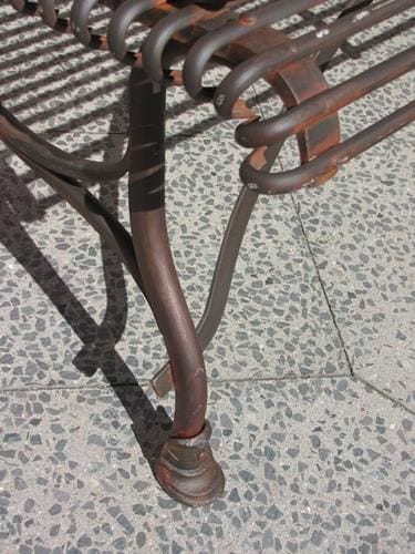Französischer Gartensessel SABOT, handgeschmiedet, sehr schwere Ausführung, Ansicht 8