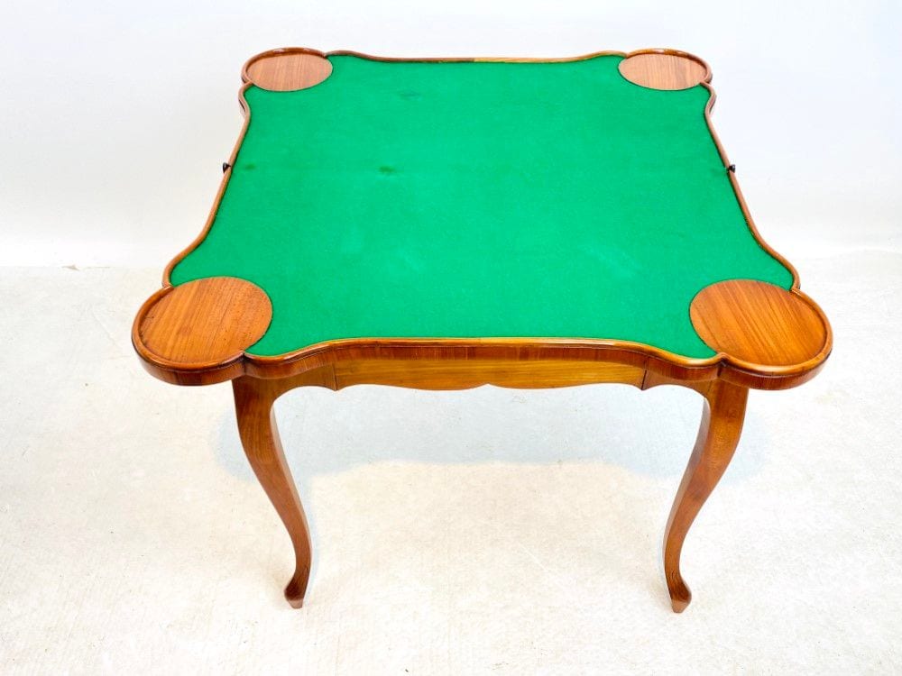 Barocker Spieltisch, Klapptisch, Kirschbaum, Sachsen, 18. Jh., Ansicht 6