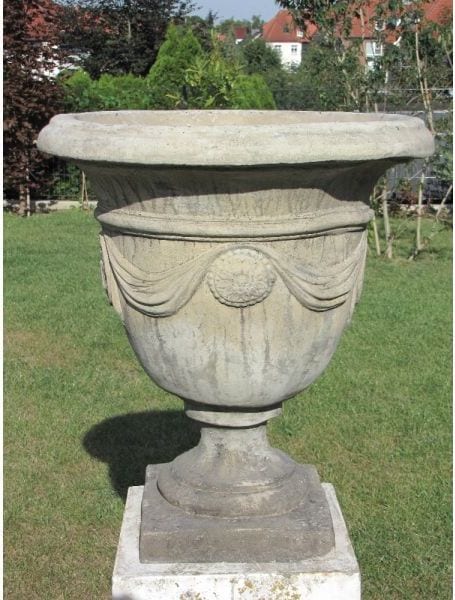 Große Amphorenvase aus Steinguss, Pflanzvase (1 von 2)