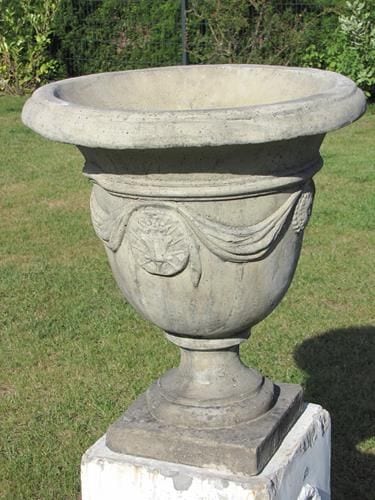 Große Amphorenvase aus Steinguss, Pflanzvase (1 von 2), Ansicht 2
