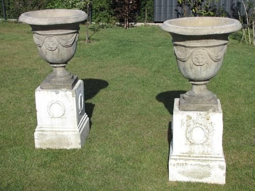 Große Amphorenvase aus Steinguss, Pflanzvase (1 von 2), Ansicht 3
