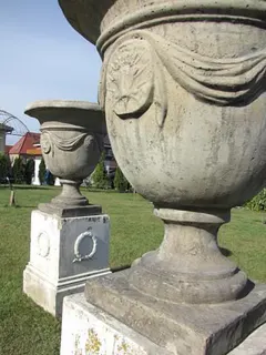 Große Amphorenvase aus Steinguss, Pflanzvase (1 von 2), Ansicht 5