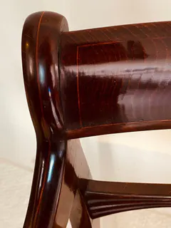 Paar Biedermeier-Armlehnstühle, Mahagoni, norddeutsch um 1820, Ansicht 3