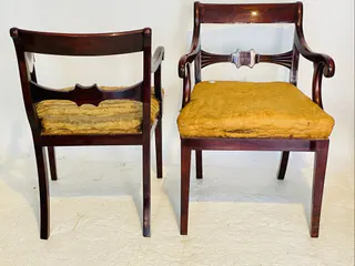Paar Biedermeier-Armlehnstühle, Mahagoni, norddeutsch um 1820, Ansicht 5