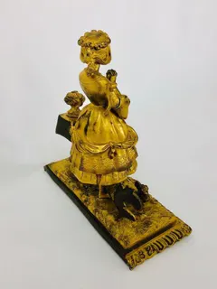 Biedermeier-Figur eines jungen Mädchens, Bronze vergoldet, Anfang 19. Jh., Ansicht 2