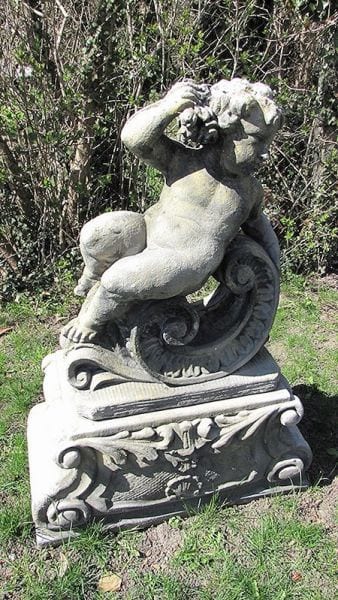 Große Figurengruppe aus Stein, Putti als Vier Jahreszeiten, Ansicht 4