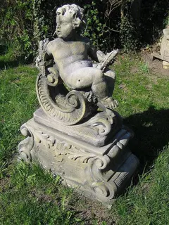 Große Figurengruppe aus Stein, Putti als Vier Jahreszeiten, Ansicht 5