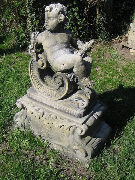 Große Figurengruppe aus Stein, Putti als Vier Jahreszeiten, Ansicht 5