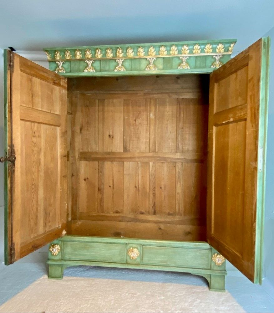 Bremer Sonnenschrank, um 1790, originale Fassung freigelegt, Ansicht 11