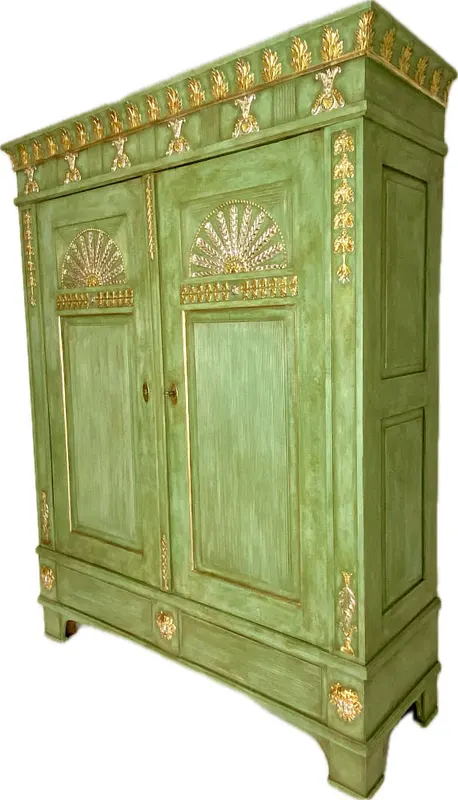 Bremer Sonnenschrank, um 1790, originale Fassung freigelegt, Ansicht 12