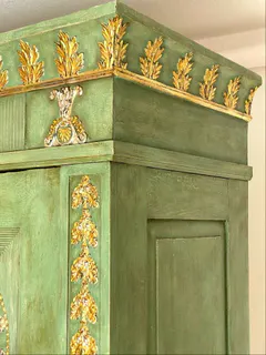 Bremer Sonnenschrank, um 1790, originale Fassung freigelegt, Ansicht 8